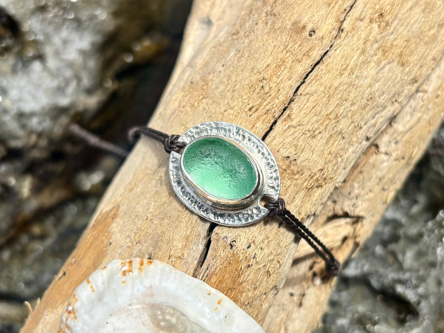 925/- Silber Armband & Atlantik Kristall